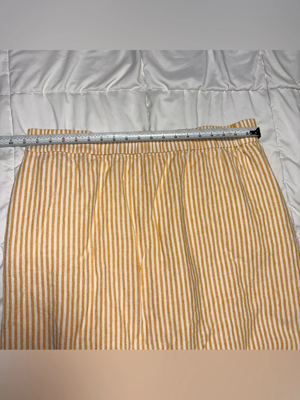 J. Crew Linen Blend Striped Skirt Orange White Creamcicle XXL